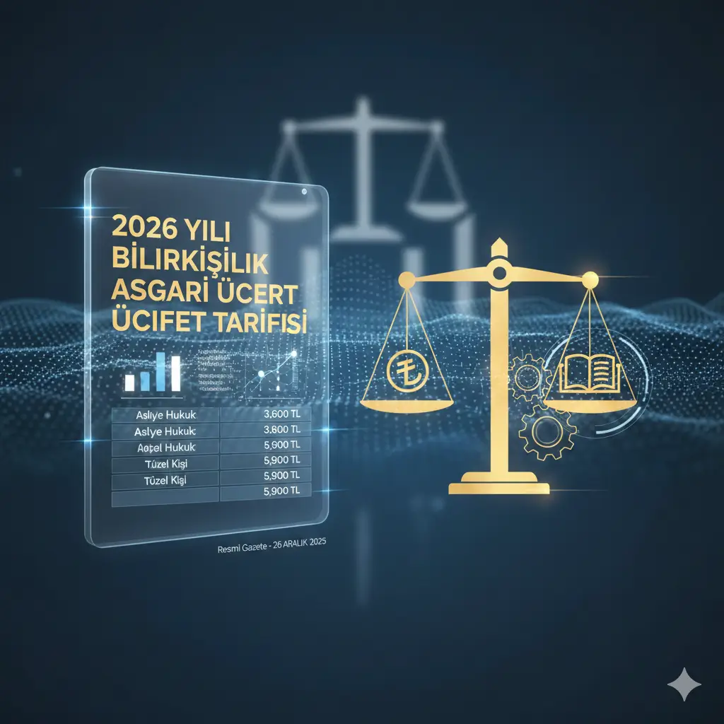 2026 Yılı Bilirkişilik Asgari Ücret Tarifesi grafikli öne çıkarılmış görsel.